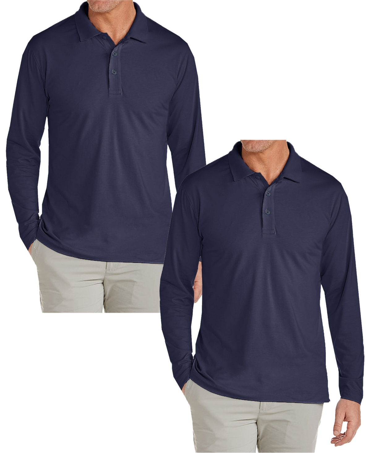 Men's 2-Pack Jump Start Modern Fit Polo Shirt - Navy, Red