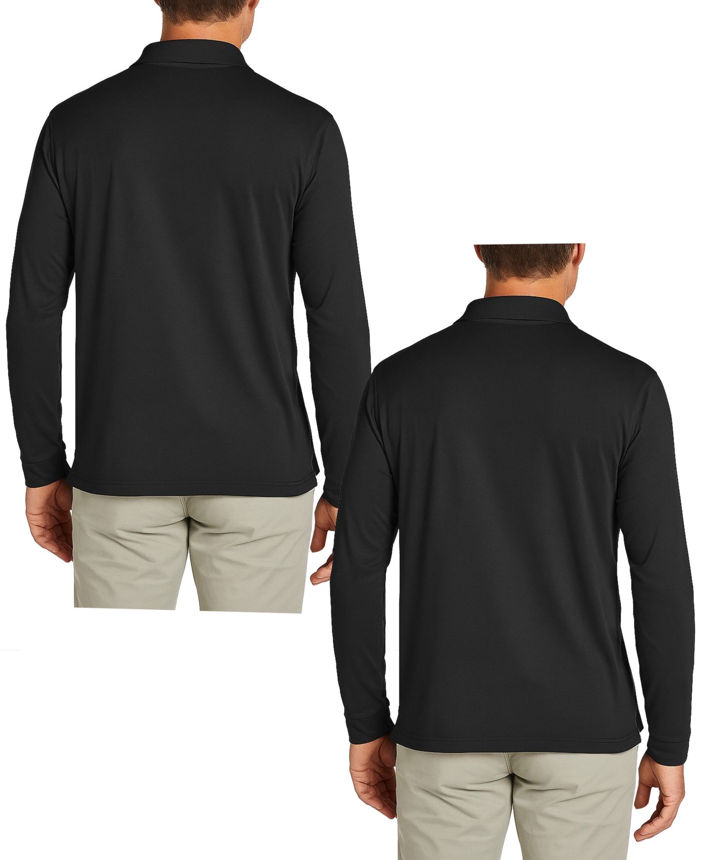 Мужские поло Galaxy By Harvic 2-Pack Jump Start Modern Fit Polo Shirt, цвет: Чёрный — фото 3