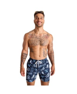 Men's 5.5" Navy Dallas Cowboys The Neon Lined Classic Swim Trunks