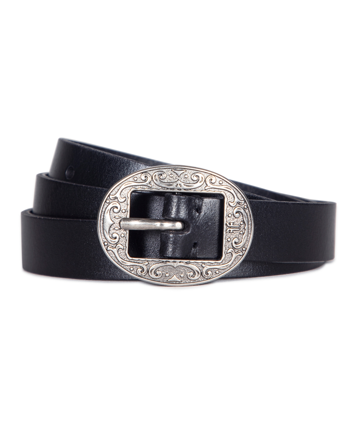 Women's Logo Western Center Bar Belt - Black