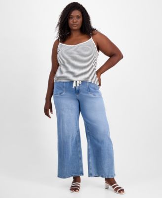 Trendy Plus Size Striped Camisole Tank Top, Macy's Exclusive