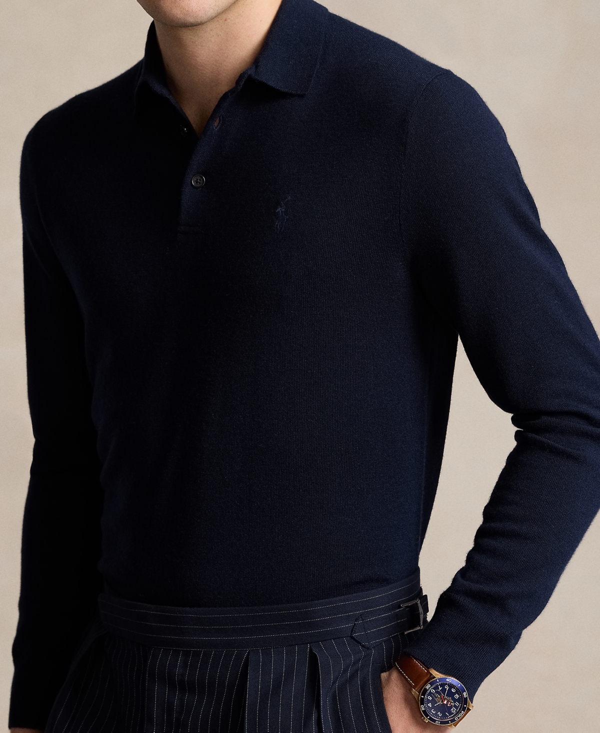 Polo Ralph Lauren Men's Wool Polo-Collar Sweater