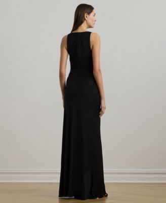 Women's Ring-Trim Jersey Cowlneck Gown