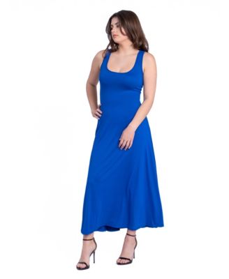 Petite Slim Fit A-Line Sleeveless Maxi Dress