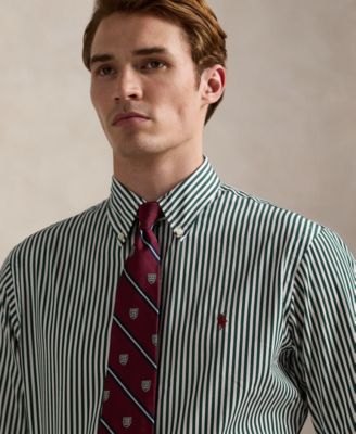 Men's Classic-Fit Striped Poplin Shirt