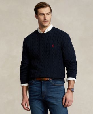 Polo Ralph Lauren - Men's Big & Tall Cable-Knit Cotton Sweater