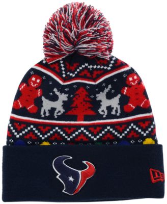 New Era - Houston Texans Christmas Sweater Pom Knit Hat