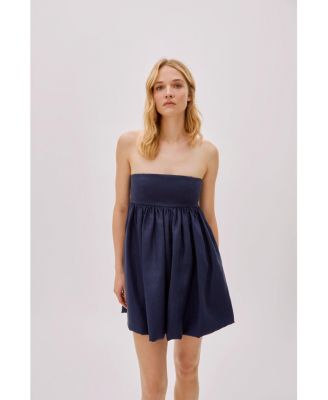 Women's Mykonos Linen Strapless Dress