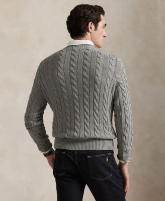 Men's Cable-Knit Cotton Sweater