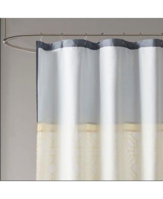 Microfiber Embroidery Pieced Shower Curtain 72"W x 72"L, Shower Curtain for Bathrooms