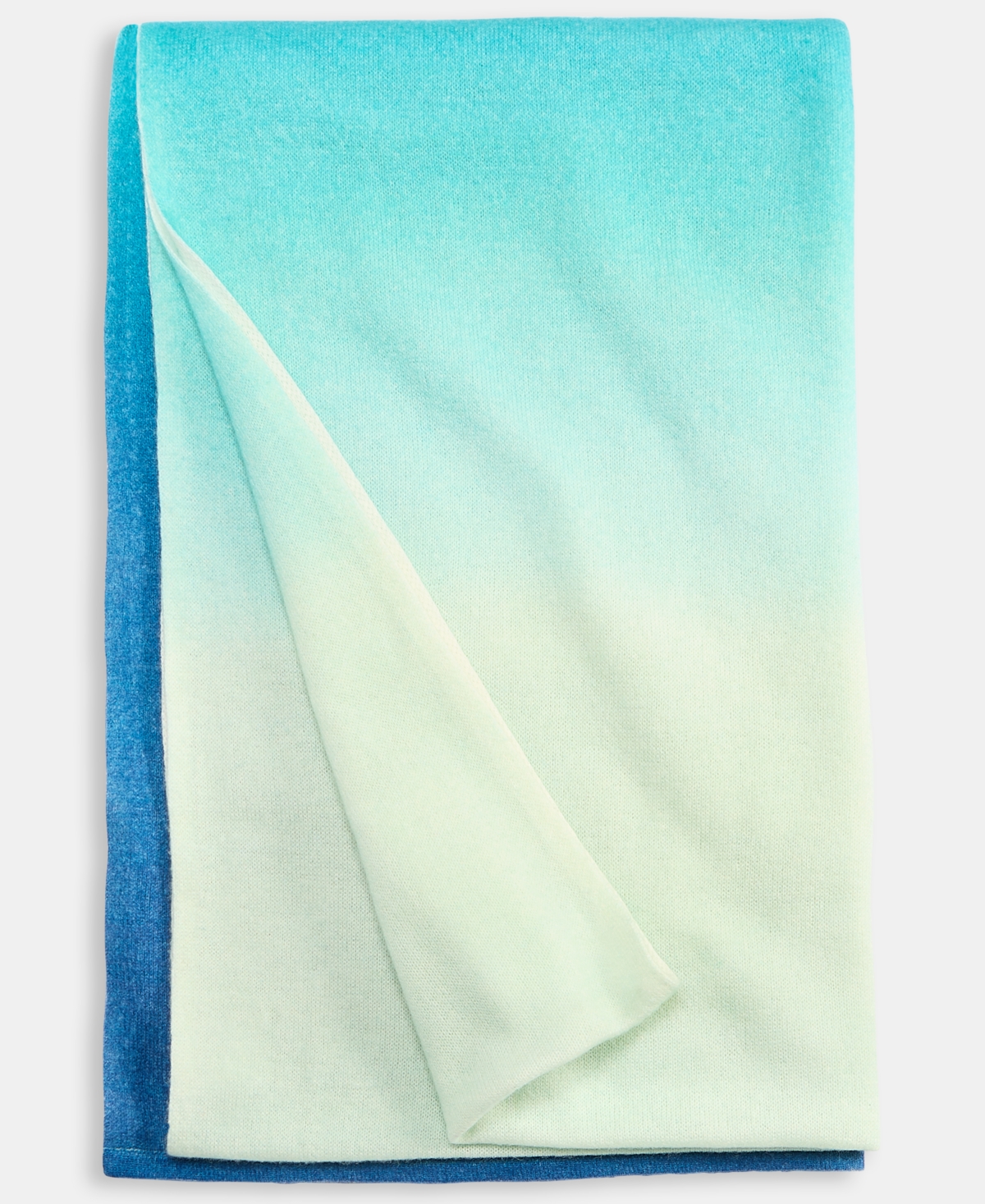 Charter Club Women's Olivia 100% Cashmere Ombre Oversized Scarf, Macy's Exclusive In Blue