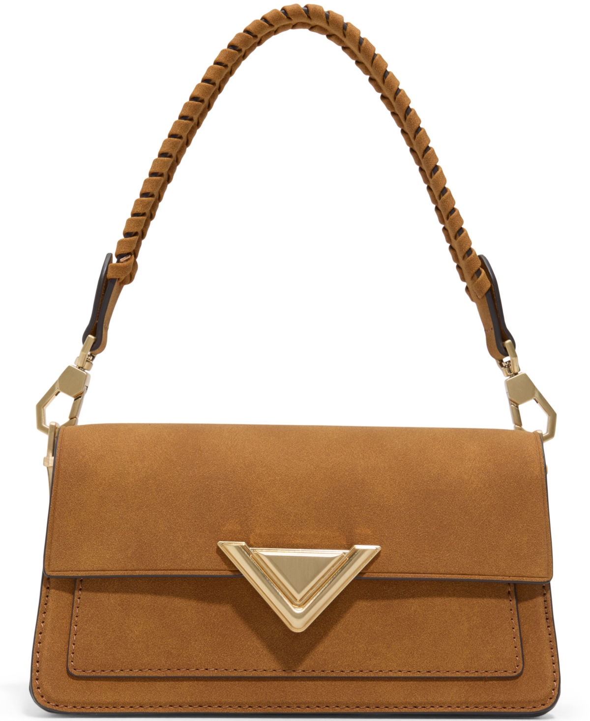 Luxehandle Medium Shoulder Bag - Mix Mat Cognac