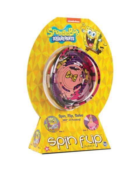 Детские игрушки Spinflip Spin Flip SpongeBob & Patrick Double-Sided 12-Ring Puzzle, Ages 8+