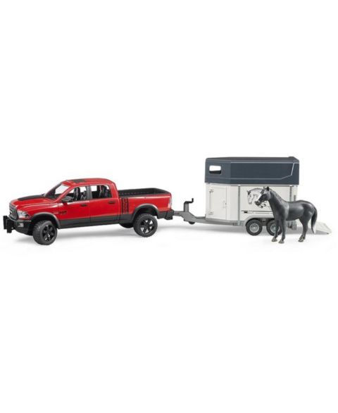Детские игрушки Bruder 1:16 Power Wagon Ram 2500 Pickup with Horse Trailer and Horse, 3-Piece Set