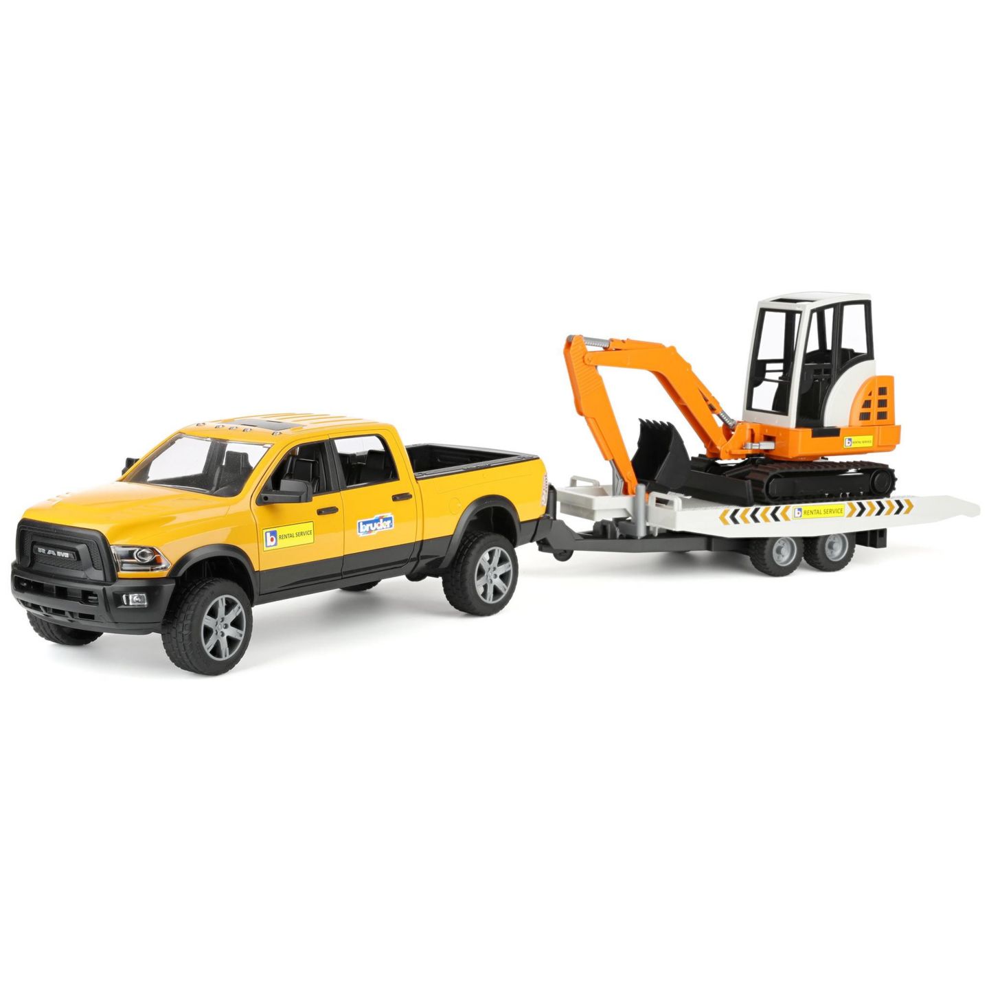 Детские игрушки Bruder 1/16 Ram Rental Service with Mini Excavator 2546 — фото 1