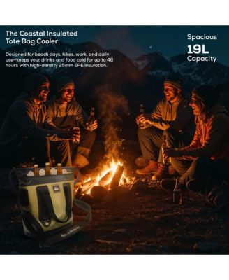 Coastal Collection 48-72H 5 Layer Insulated Tote Coller Bag with Waterproof Zippers