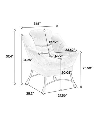 Lounge Chair with Ottoman & Side Pocket