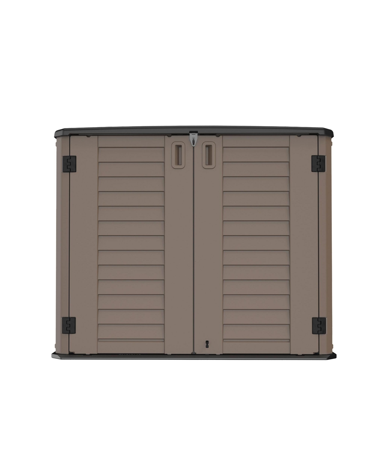 Weatherproof Resin Outdoor Storage Cabinet (Single-Tier) - Brown