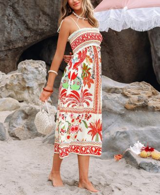 Women's Retreat Tropical Midi Beach Dress