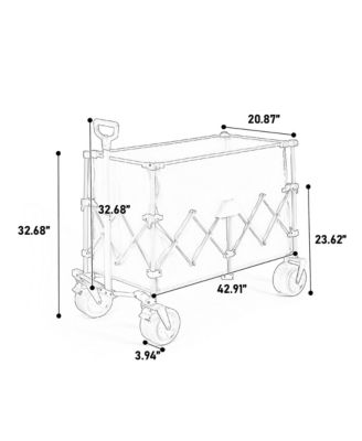 300L Folding Beach Wagon with Big Wheels
