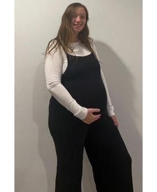 Maternity Black Sleeveless Pocketed Wide Leg Jumpsuit
