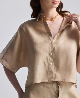 Women's Boxy Shirt with Lace