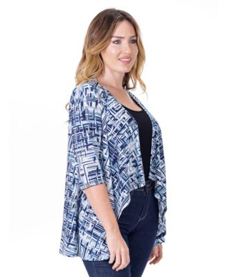 Petite Elbow Length Sleeve Open Cardigan Jacket