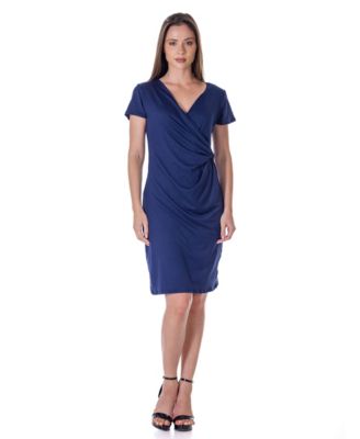 Petite Short Sleeve Knee Length Dress