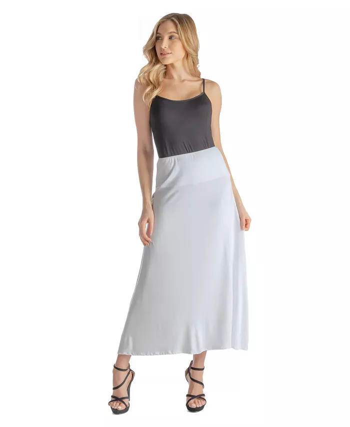 Petite Elastic Waist Solid Color Maxi Skirt - thumbnail 10
