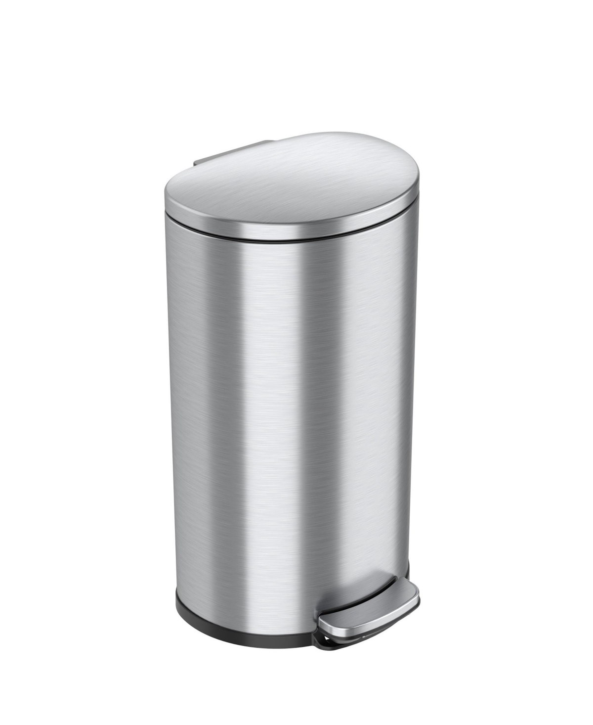 SoftStep Stainless Steel Semi-Round Step Trash Can with AbsorbX Odor Filter and Removable Inner Bucket - Stainless steel
