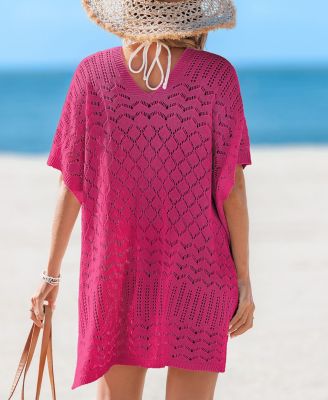 Women's Laguna Escape Beige Cover-Up Mini Beach Dress