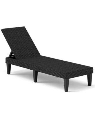 Rattan Textured PP Surface Waterproof Outdoor Chaise Lounger Chair