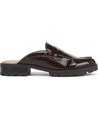 Women's London-Mule Round Toe Lug Sole Mules