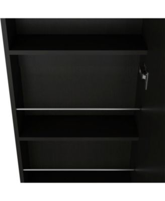 Charlotte Xl Shoe Rack, Five Interior Shelves, Mirror, Single Door Cabinet