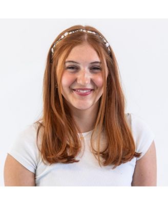 Wavy Oyster Pearl Headband - Grey