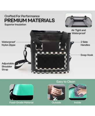 Quiksilver Shoreline Collection 48-72H 5 Layer Insulated Box Cooler with Adjustable Strap and Waterproof Zippers