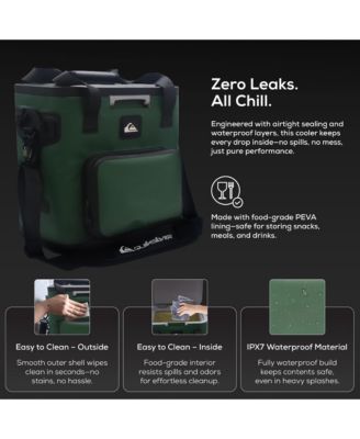 Quiksilver Coastal Collection 48-72H 5 Layer Insulated Zipperless Box Cooler with Adjustable Strap and Air Sealed Lid