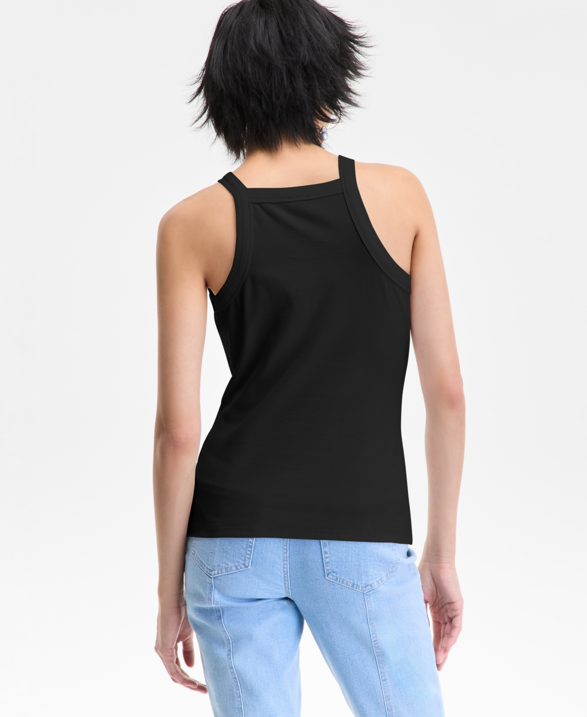 Inc International Concepts Women's Halter-neck Tank Top, Exclusively At Macy's In Black