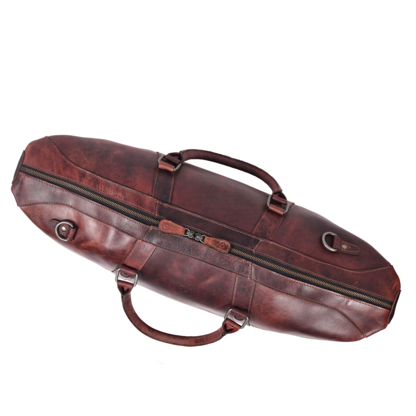 Кожаная дорожная сумка Aaron Leather Goods из цельной кожи, унисекс — фото 4