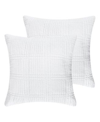 Home Cloud Waffle Quilted 2-Pc. Sham Set, European