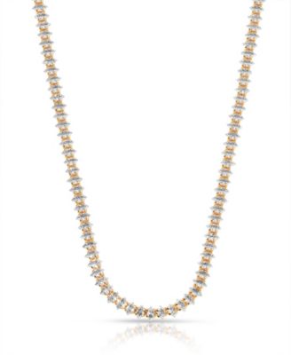 18K Gold Marquise Cubic Zirconia Necklace