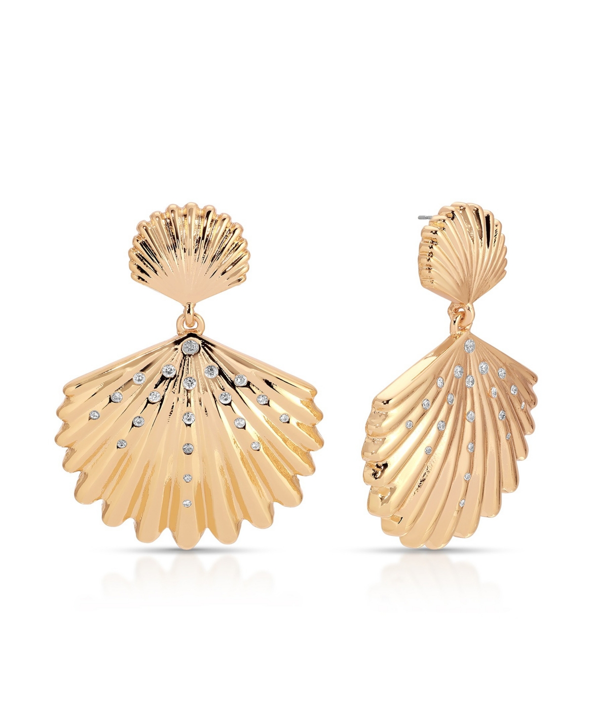Sun-drenched Shell Earrings - Silver