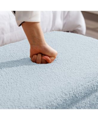 Faux Fur Storage Ottoman Bench