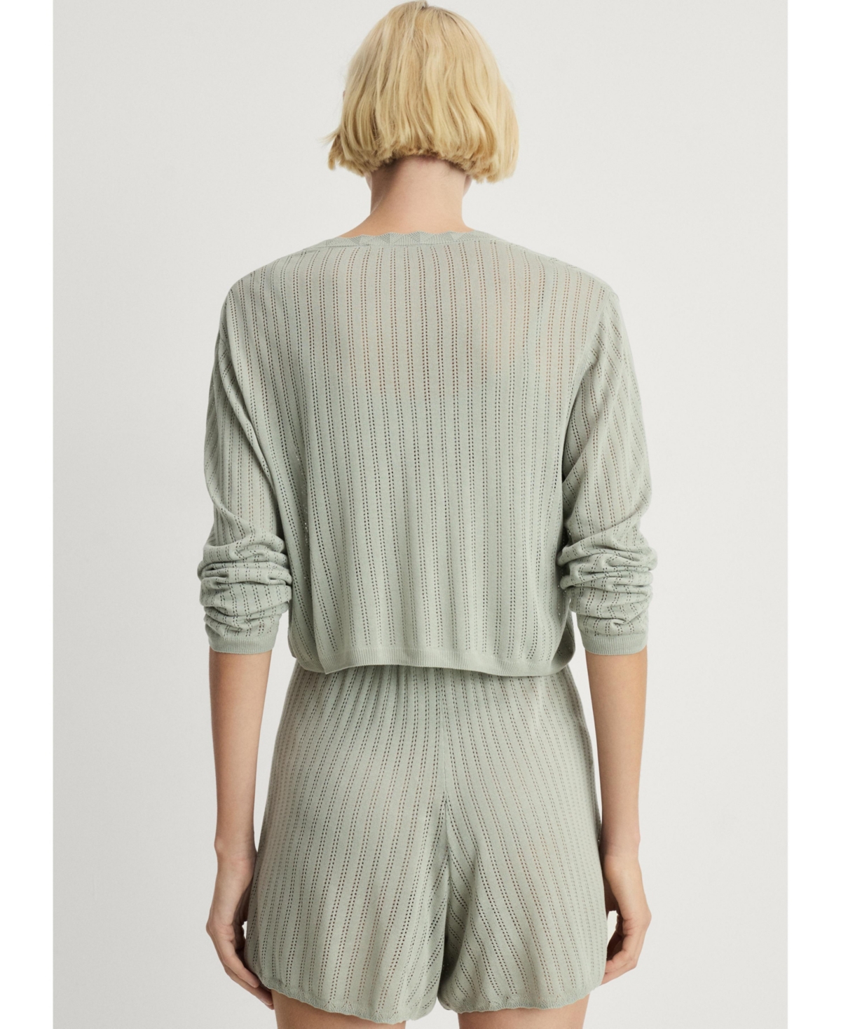 Mango Pointelle Pajama Cardigan