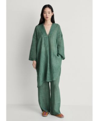 MANGO - Women's Overdyed Ramie Kaftan
