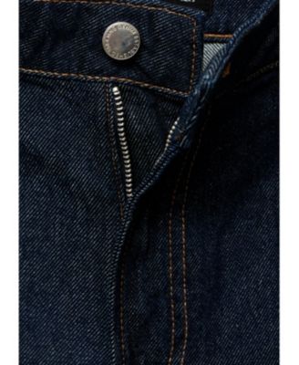 MANGO Women's High Waisted Rinse Wash Bermuda Shorts