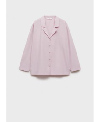 MANGO - Women's Garment Washed Cotton Shirt