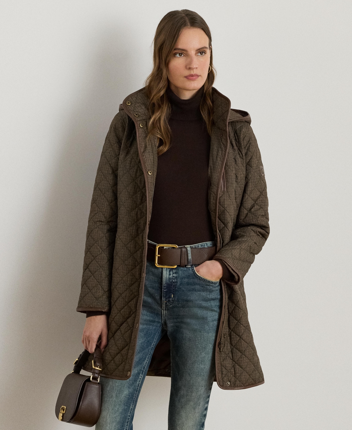 Ralph Lauren Women's Hooded Quilted Coat In Multi