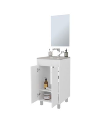 Saratoga Bathroom Cabinet with  2 Doors, White