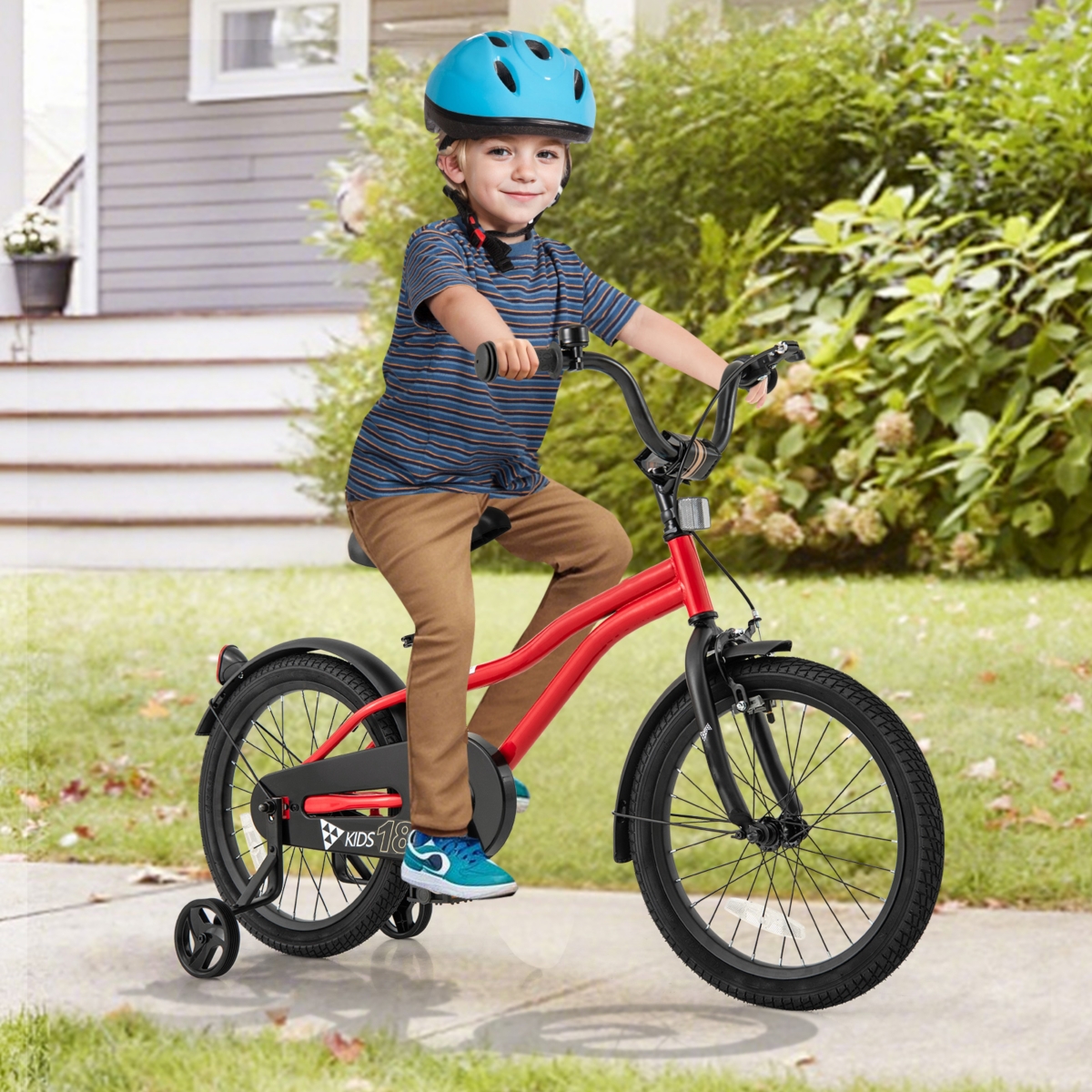 Bicycle for Kids with Adjustable Seat Bell Reflectors for Visibility